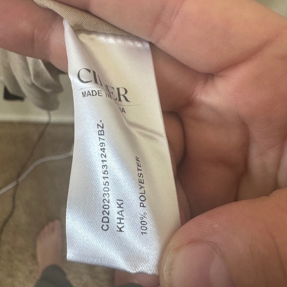 CIDER Khaki Pinstripe Oversized Blazer Jacket 2XL - Picture 3 of 4